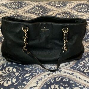 Kade Spade Black Pebble Leather